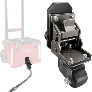 Upgraded Steel Construction Front Wheels,Packout Caster Wheel kit fit for Milwaukee Packout Rolling Tool Box- Accessories for Packout Toolbox,200 Lbs Capacity