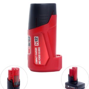 Universal 12V Battery Charger for Milwaukee M12 Heated Jacket & Lithium Battery Pack