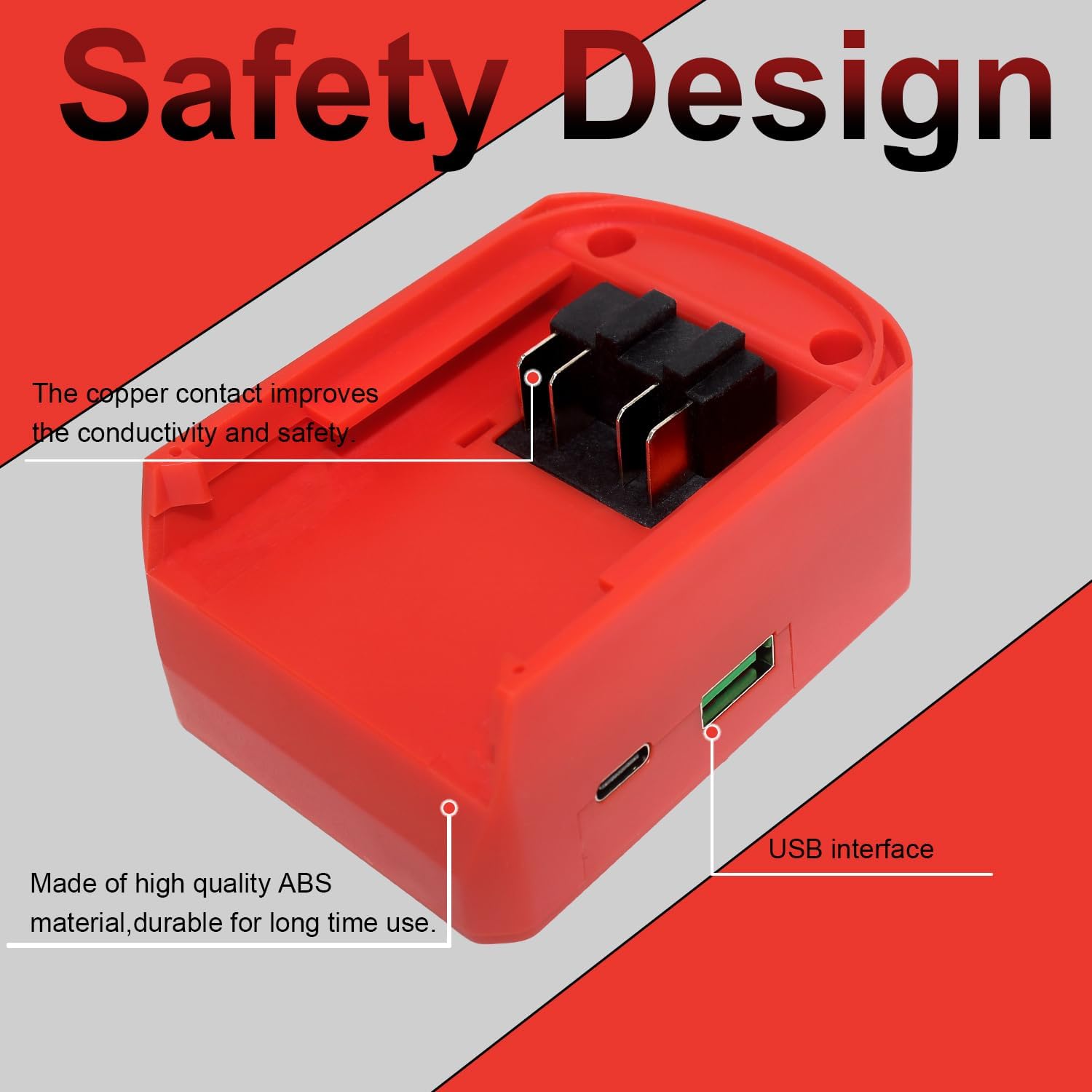 Milwaukee 18V Battery to USB Charger Adapter, Fast Charge Power Tool Converter - Image 4