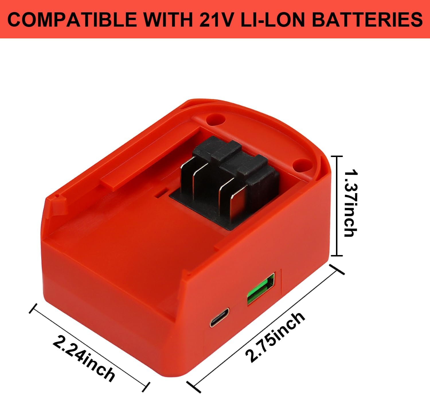 Milwaukee 18V Battery to USB Charger Adapter, Fast Charge Power Tool Converter - Image 6