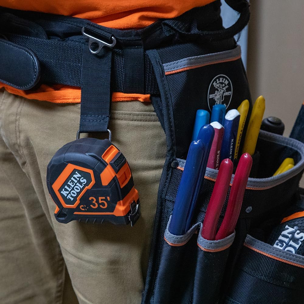 Klein Tools 35ft Magnetic Measuring Tape | Heavy-Duty Double-Hook Nylon Blade 9 Klein Tools 35ft Magnetic Measuring Tape | Heavy-Duty Double-Hook Nylon Blade - Image 9