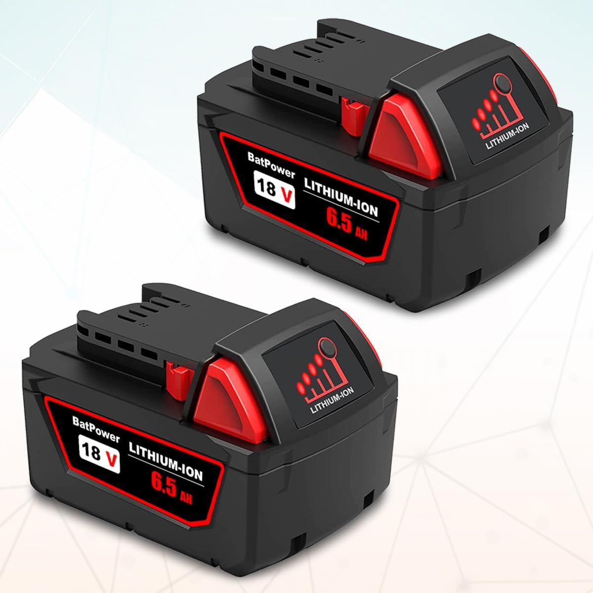 Milwaukee M18 18V 6.5Ah Replacement Battery 2-Pack | Power Tool Upgrade 8 Milwaukee M18 18V 6.5Ah Replacement Battery 2-Pack | Power Tool Upgrade - Image 8