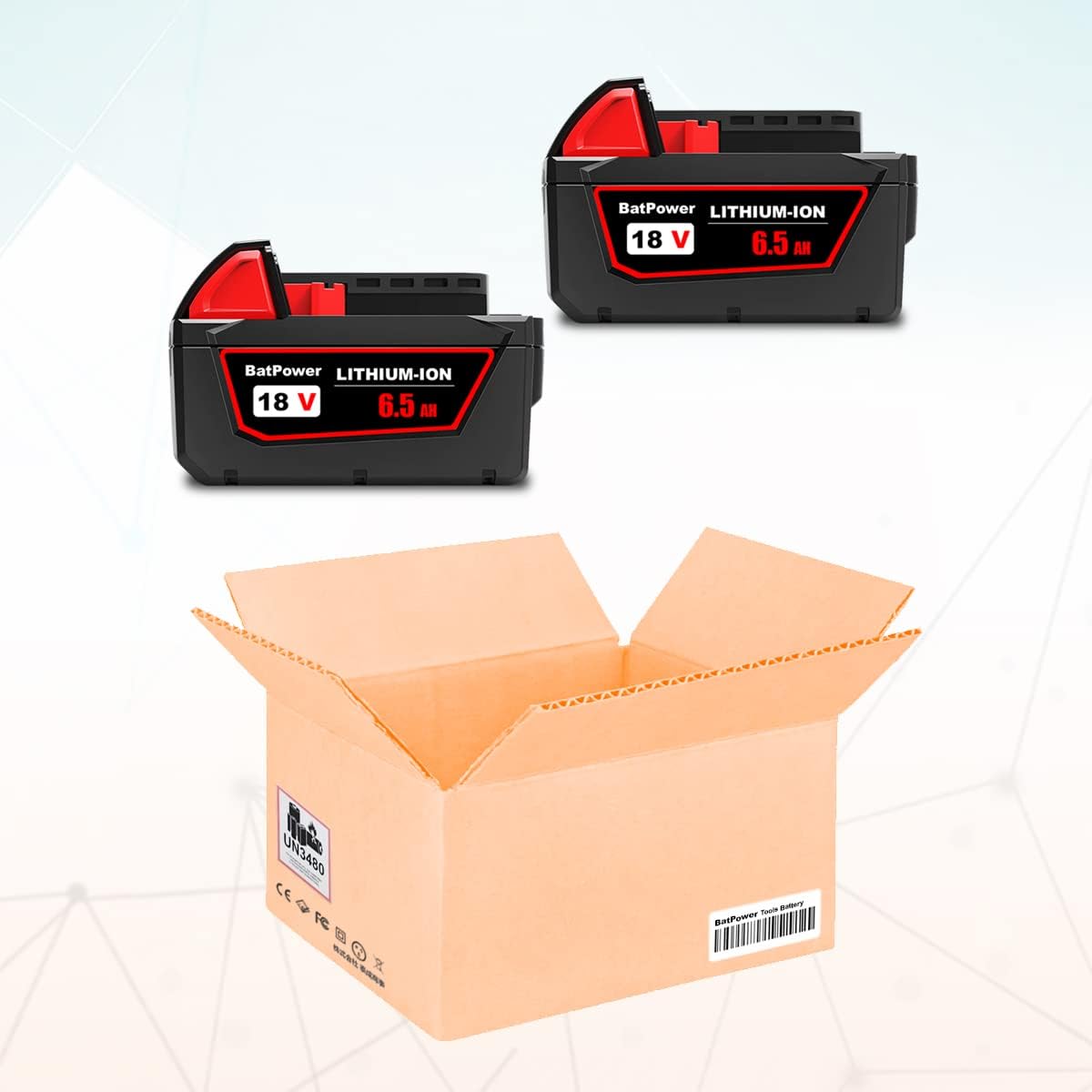 Milwaukee M18 18V 6.5Ah Replacement Battery 2-Pack | Power Tool Upgrade 9 Milwaukee M18 18V 6.5Ah Replacement Battery 2-Pack | Power Tool Upgrade - Image 9