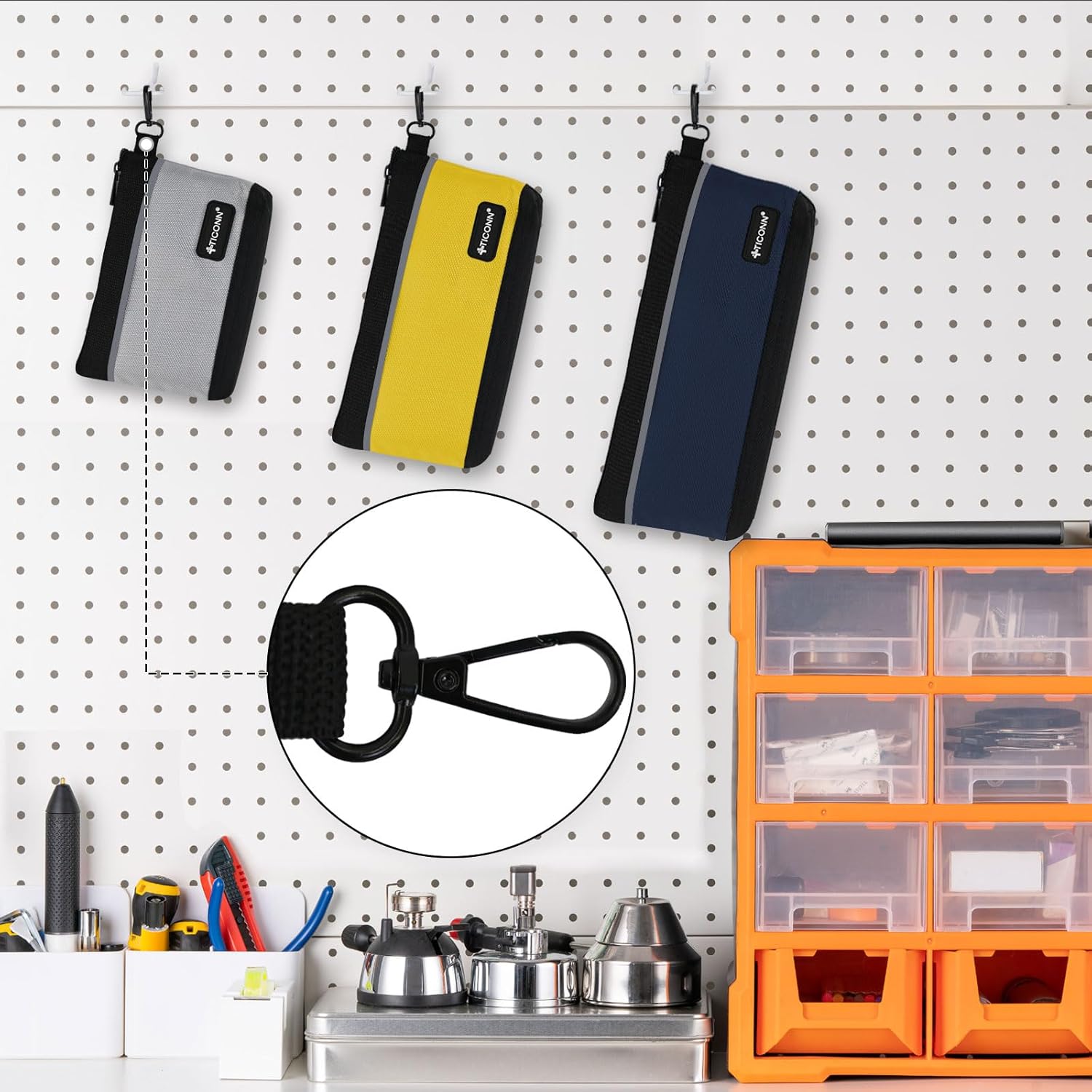 TICONN 6-Pack Waterproof Tool Pouches | Heavy-Duty Oxford Storage Bags 6 TICONN 6-Pack Waterproof Tool Pouches | Heavy-Duty Oxford Storage Bags - Image 6