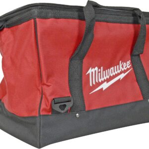 Milwaukee Heavy-Duty Contractor Tool Bag, 16″ x 10″ x 12″, Red, Professional Grade