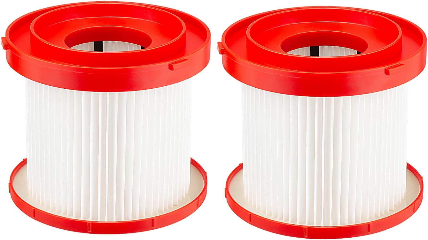 Milwaukee Cordless Vacuum HEPA Filter 2-Pack | M18 Wet Dry Replacement 49-90-1900 1 2 Pack Wet Dry Vacuum HEPA Filter Replacement 49-90-1900 Compatible with Milwaukee Cordless Vacuum - for Milwaukee Cordless M18 0780-20 0880-20