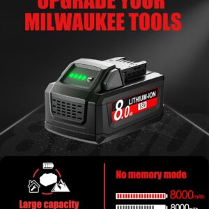 High-Capacity Milwaukee M18 18V 8.0Ah Battery 4-Pack: Long-Lasting Cordless Tool Power