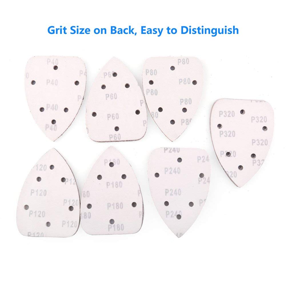 LotFancy 70PCS Triangle Sanding Pads for Ryobi Detail Palm Sander Kit 7 LotFancy 70PCS Triangle Sanding Pads for Ryobi Detail Palm Sander Kit - Image 7