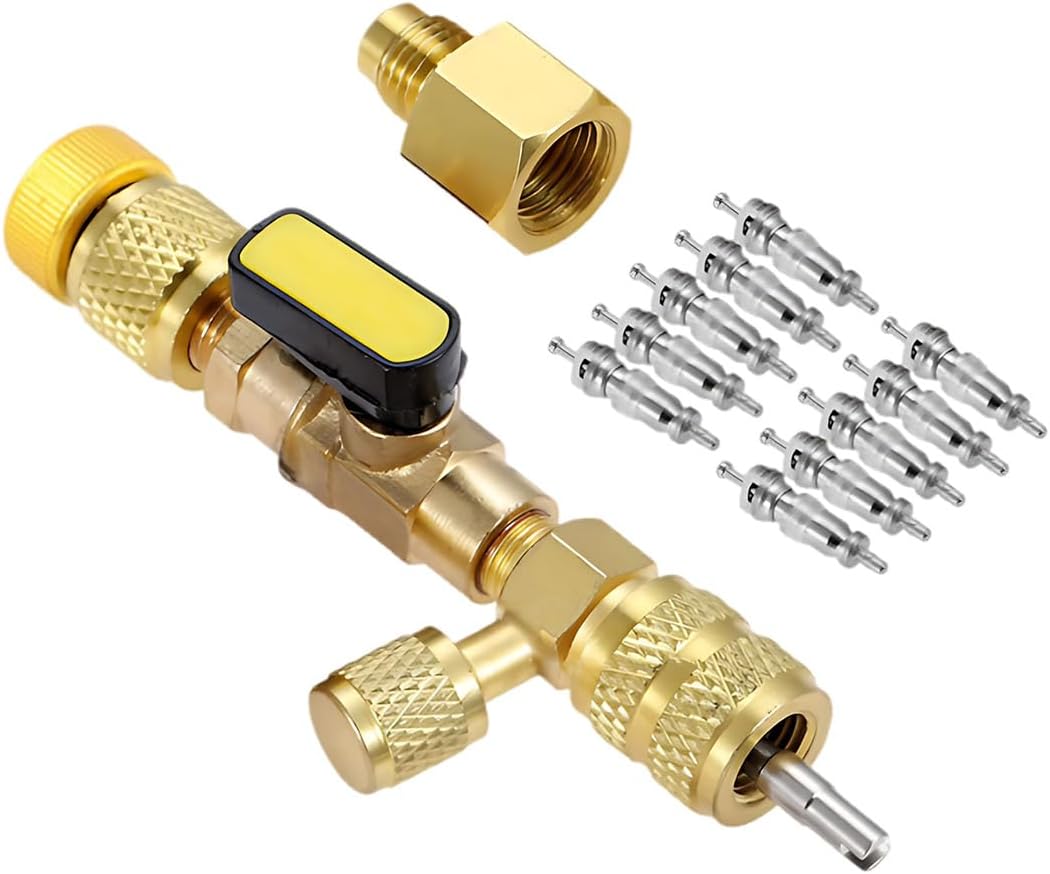 Professional HVAC Valve Core Tool Set with Adapters for R22/R410a Systems 1 hvac tools valve core removal tool