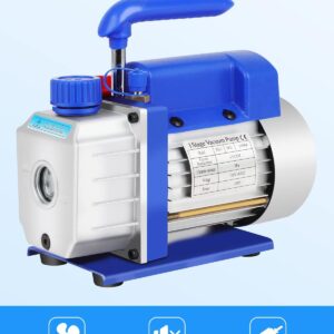 Professional HVAC A/C Vacuum Pump Kit 3.5 CFM Gauge Manifold Leak Detector Set