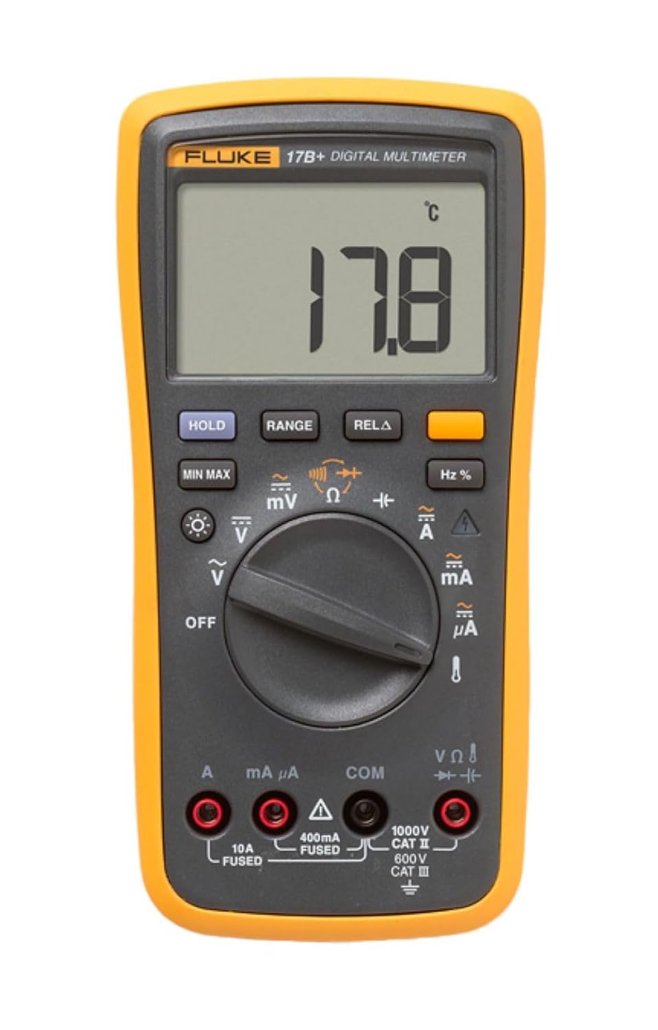 Fluke 17B+ Pro Digital Multimeter: AC/DC Testing & Temperature Tool 1 hvac tools and meter