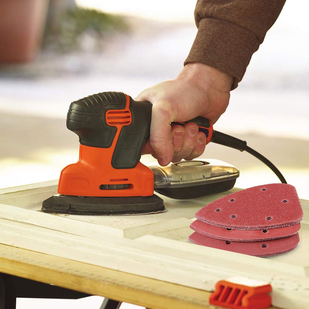 LotFancy 70PCS Triangle Sanding Pads for Ryobi Detail Palm Sander Kit 8 LotFancy 70PCS Triangle Sanding Pads for Ryobi Detail Palm Sander Kit - Image 8