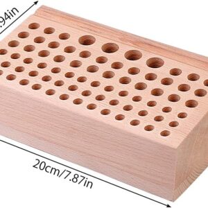Premium Leather Craft Tool Holder | 76 Slots Wooden Organizer Storage Box