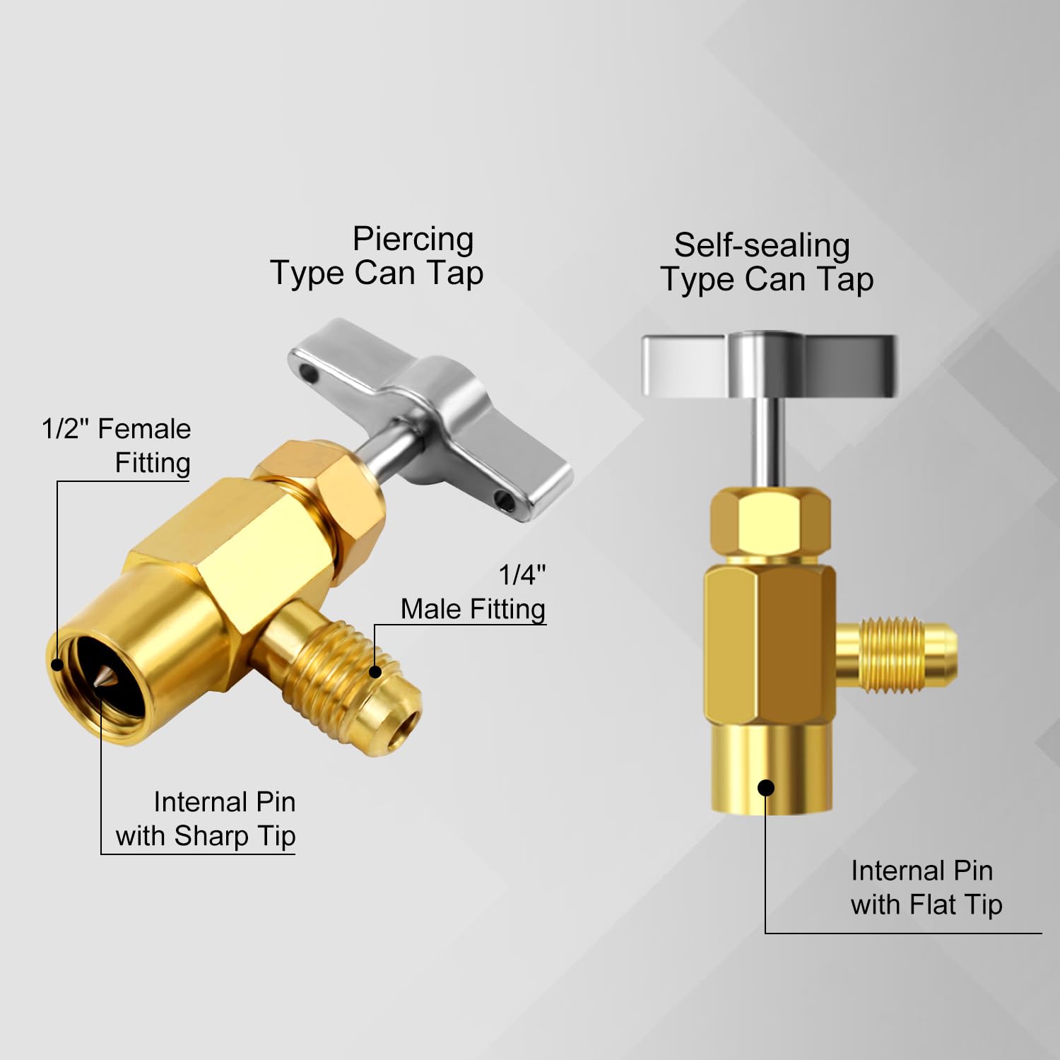 3-Way R134a/R404a AC Manifold Gauge Set HVAC Charging Kit w/ Hoses 5 3-Way R134a/R404a AC Manifold Gauge Set HVAC Charging Kit w/ Hoses - Image 5