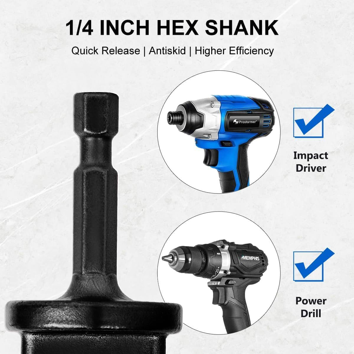 Professional HVAC Copper Pipe Swage Tool Kit - 1/4'' Hex Shank, 6 Bits 4 Professional HVAC Copper Pipe Swage Tool Kit - 1/4'' Hex Shank, 6 Bits - Image 4