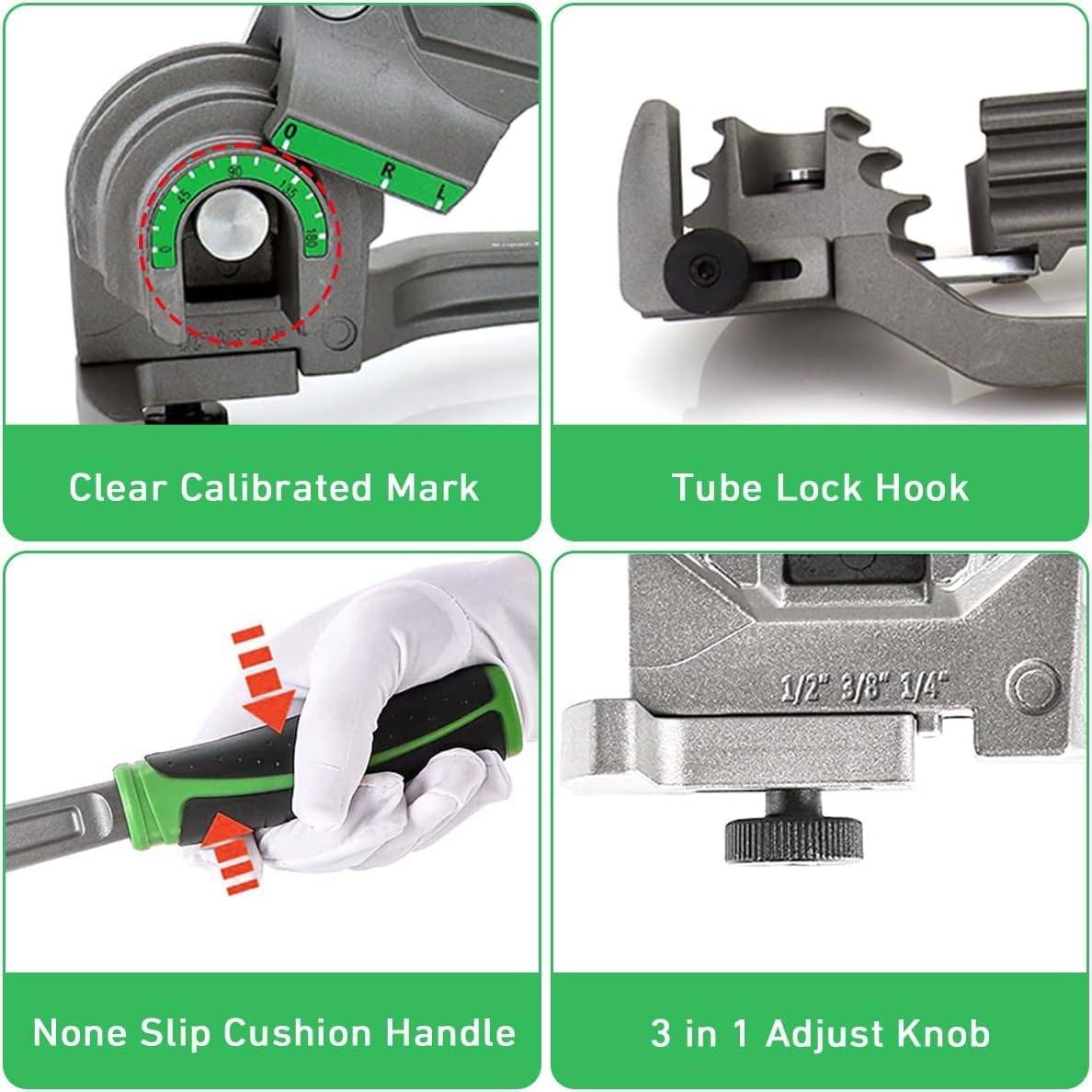 Pro HVAC 3-in-1 Tube Bender: Copper Aluminum Pipe Bending Tool 6-10mm 3 Pro HVAC 3-in-1 Tube Bender: Copper Aluminum Pipe Bending Tool 6-10mm - Image 3