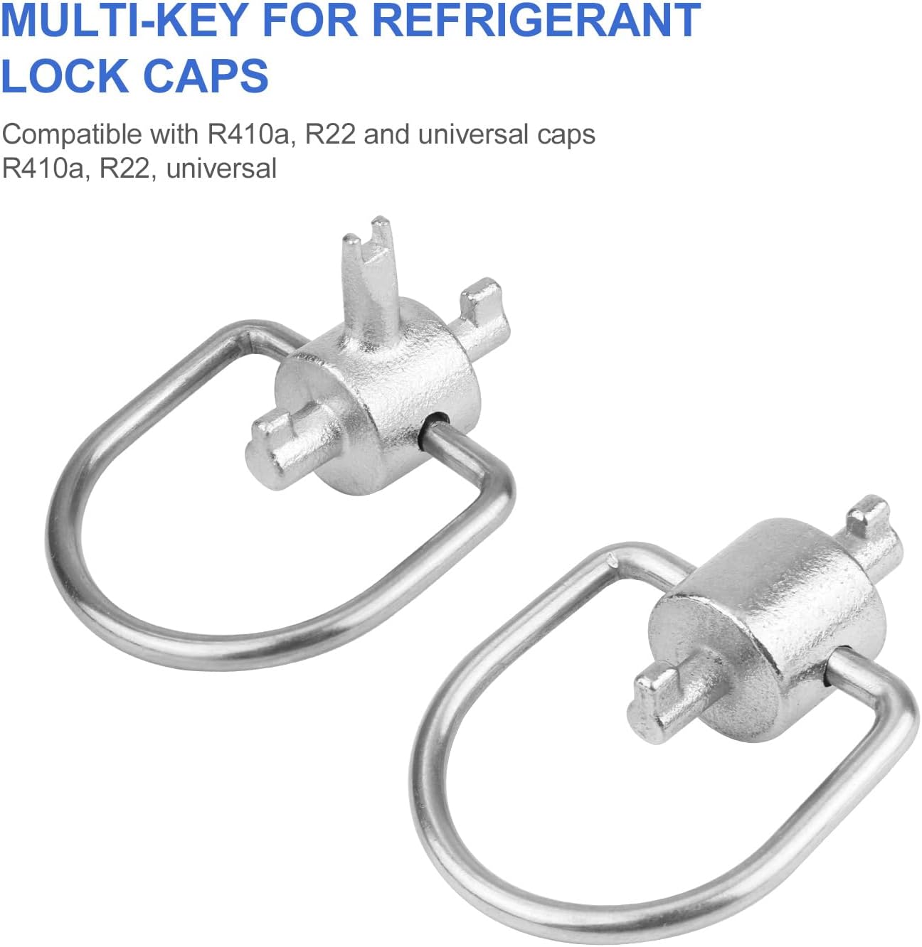 HVAC Refrigerant Key Tool Set: 2-Pack R410A R22 Universal AC Valve Caps Opener 2 HVAC Refrigerant Key Tool Set: 2-Pack R410A R22 Universal AC Valve Caps Opener - Image 2