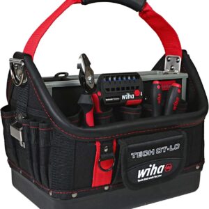 Wiha 91239 Pro Electrician Tool Kit 11Pc Veto RedStripe Open Tote