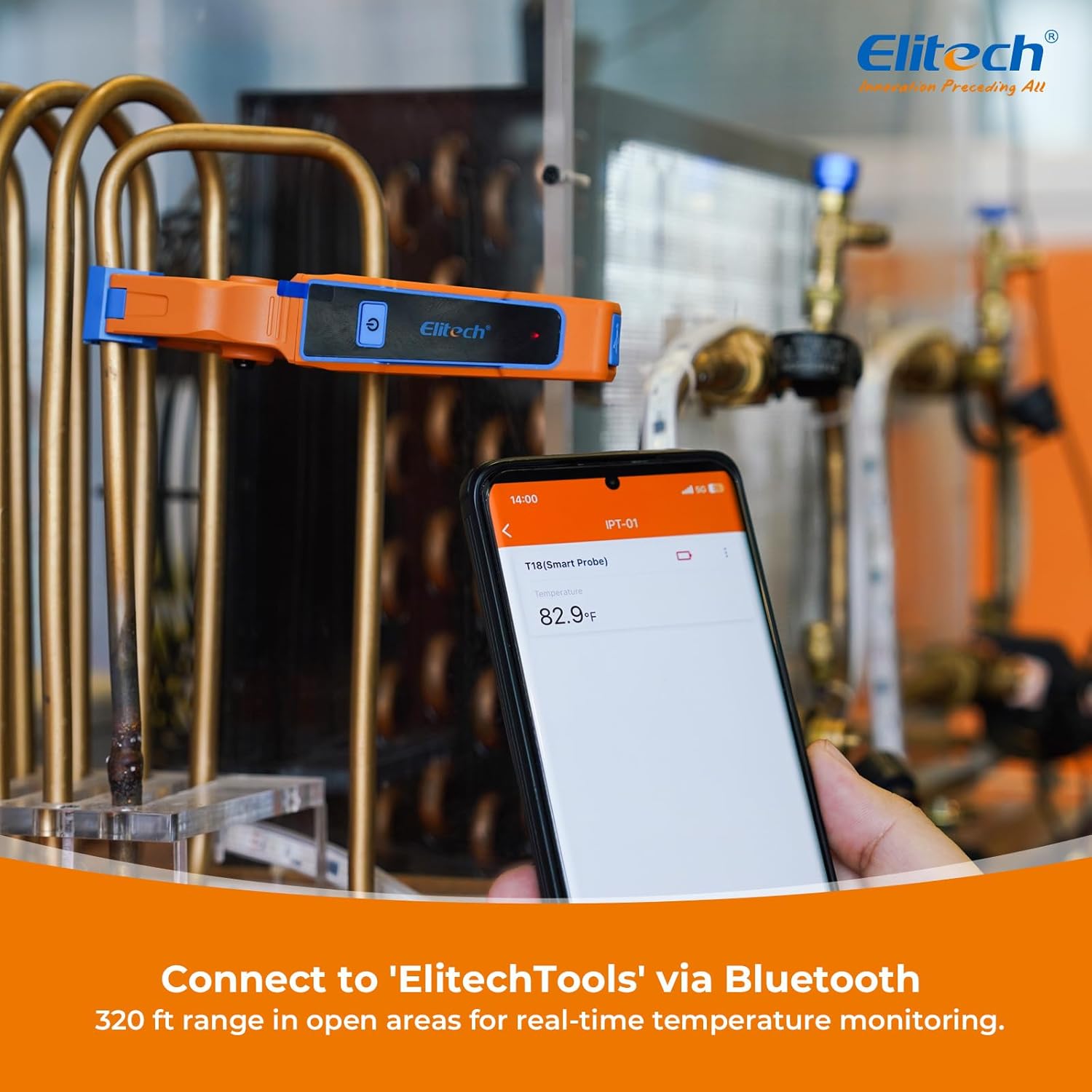 Elitech IPT-01: Bluetooth T-Type Thermometer Clamp with HVAC Data Logging 7 Elitech IPT-01: Bluetooth T-Type Thermometer Clamp with HVAC Data Logging - Image 7