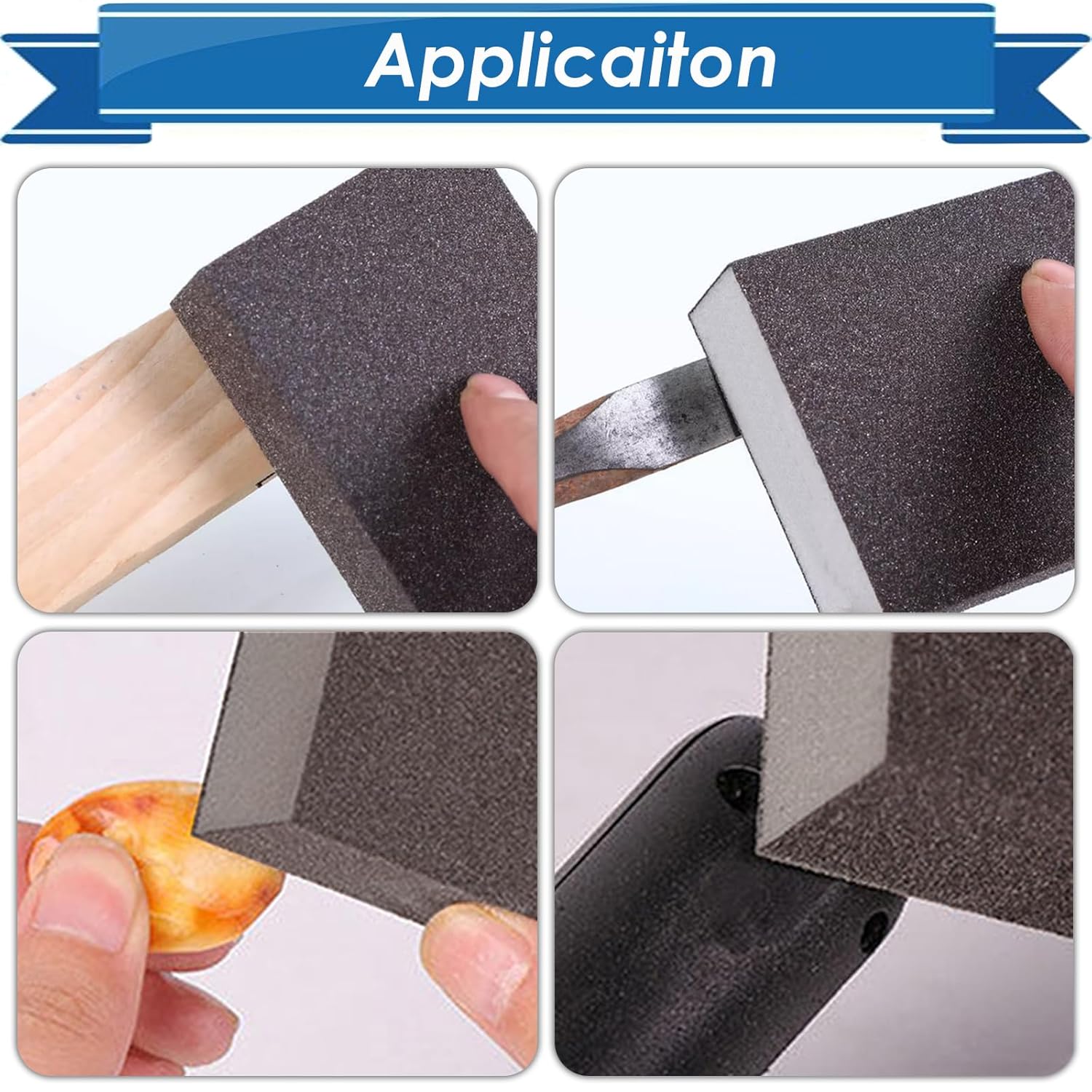 Premium Sanding Sponge Set: 6 Multi-Grit Blocks for Wood Metal Wall Finishing 5 Premium Sanding Sponge Set: 6 Multi-Grit Blocks for Wood Metal Wall Finishing - Image 5