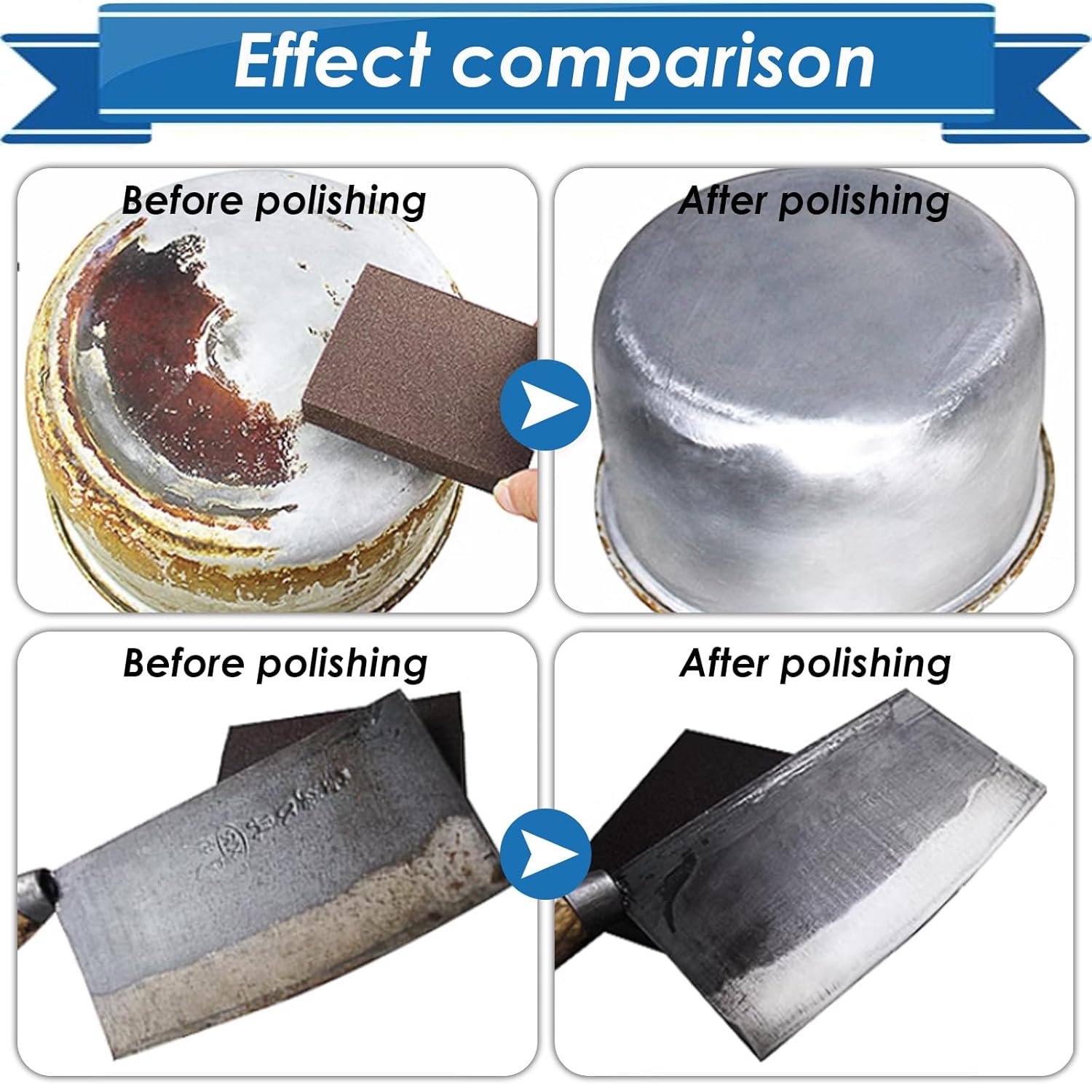 Premium Sanding Sponge Set: 6 Multi-Grit Blocks for Wood Metal Wall Finishing 6 Premium Sanding Sponge Set: 6 Multi-Grit Blocks for Wood Metal Wall Finishing - Image 6