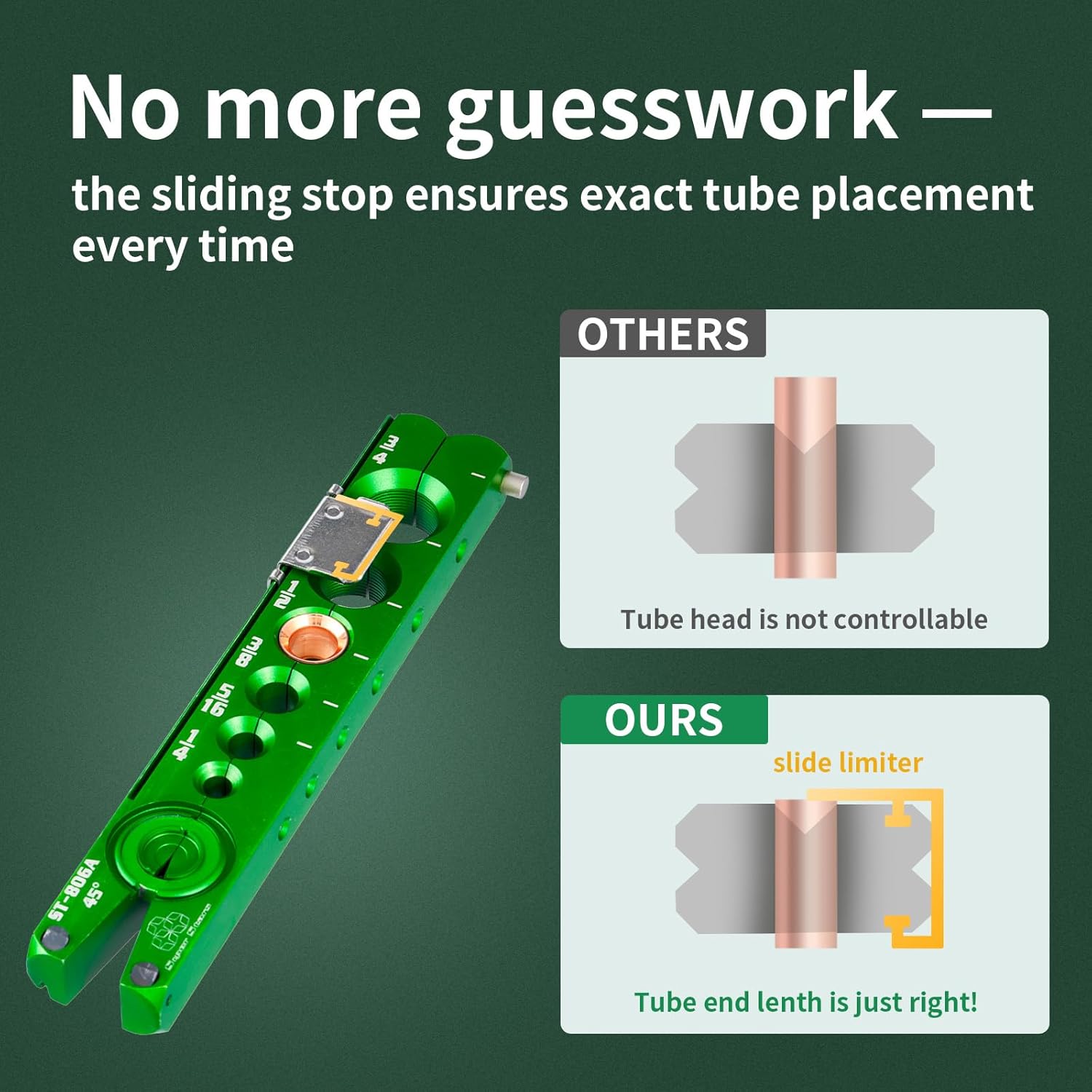 Professional HVAC Copper Pipe Flaring Tool Kit | Single 45 Degree Eccentric Cone 1/4-3/4in 5 Professional HVAC Copper Pipe Flaring Tool Kit | Single 45 Degree Eccentric Cone 1/4-3/4in - Image 5