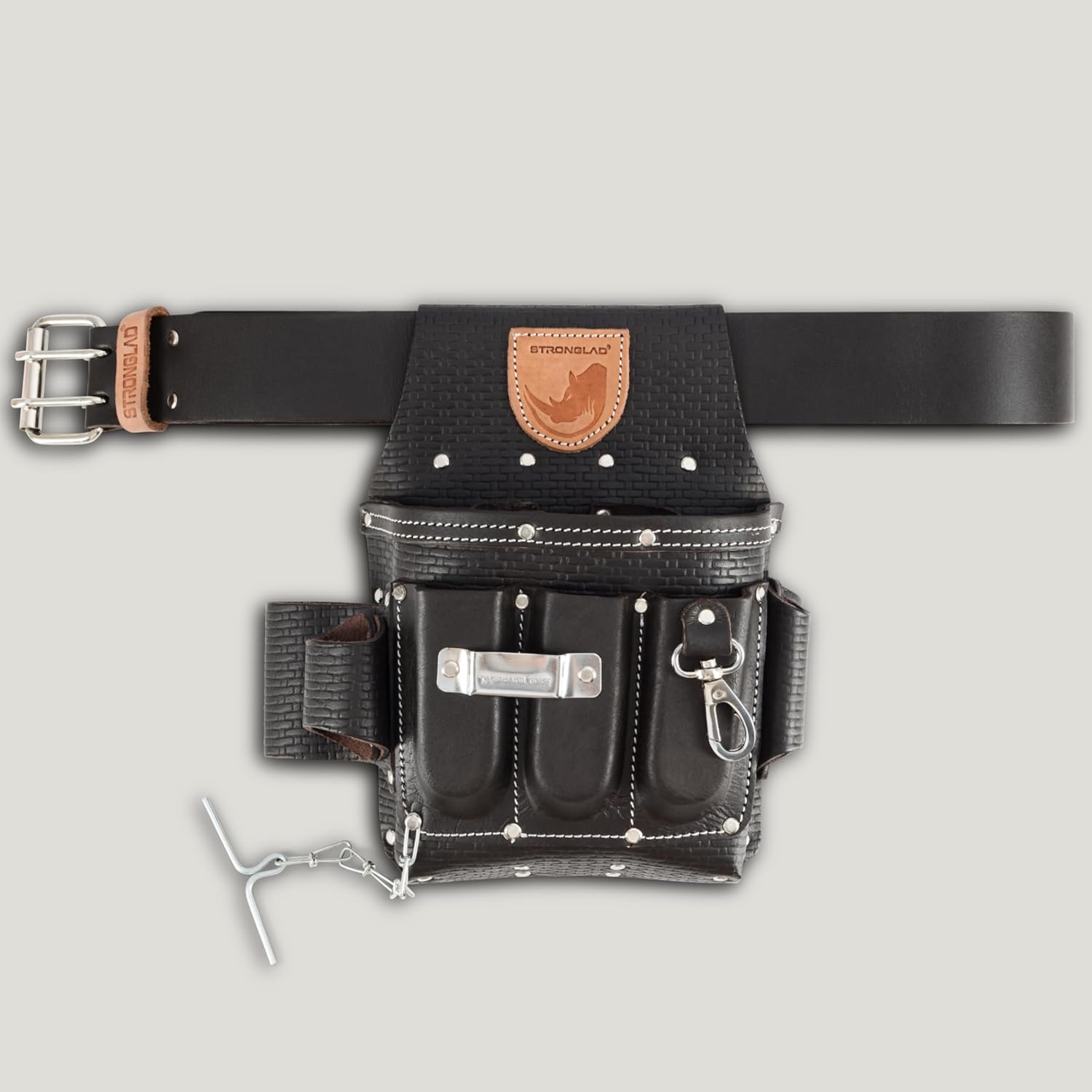 STRONGLAD Pro Electrician Leather Tool Belt - Heavy Duty 13-Pocket Pouch 9 STRONGLAD Pro Electrician Leather Tool Belt - Heavy Duty 13-Pocket Pouch - Image 9