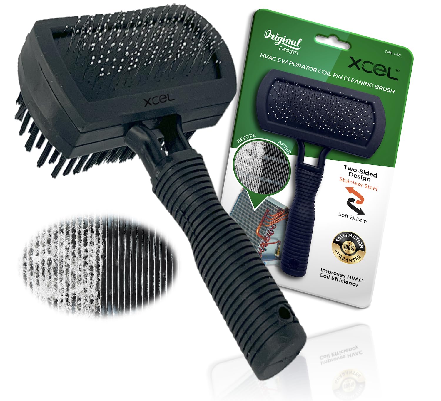 XCEL Pro HVAC Coil Cleaner Brush - Dual-Side Condenser & Evaporator 1 hvac tools clearance sale