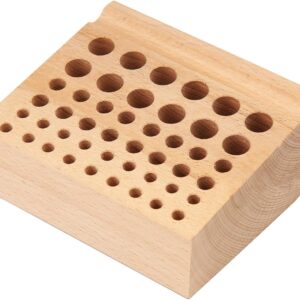 46 Styles Leather Holder Tool Wooden, Professional Leather Punch Craft Tool Rack, Leathercraft Stand Holder Organizer Leather Tools Storage Holder for Leather Working Tools Organizer Storage