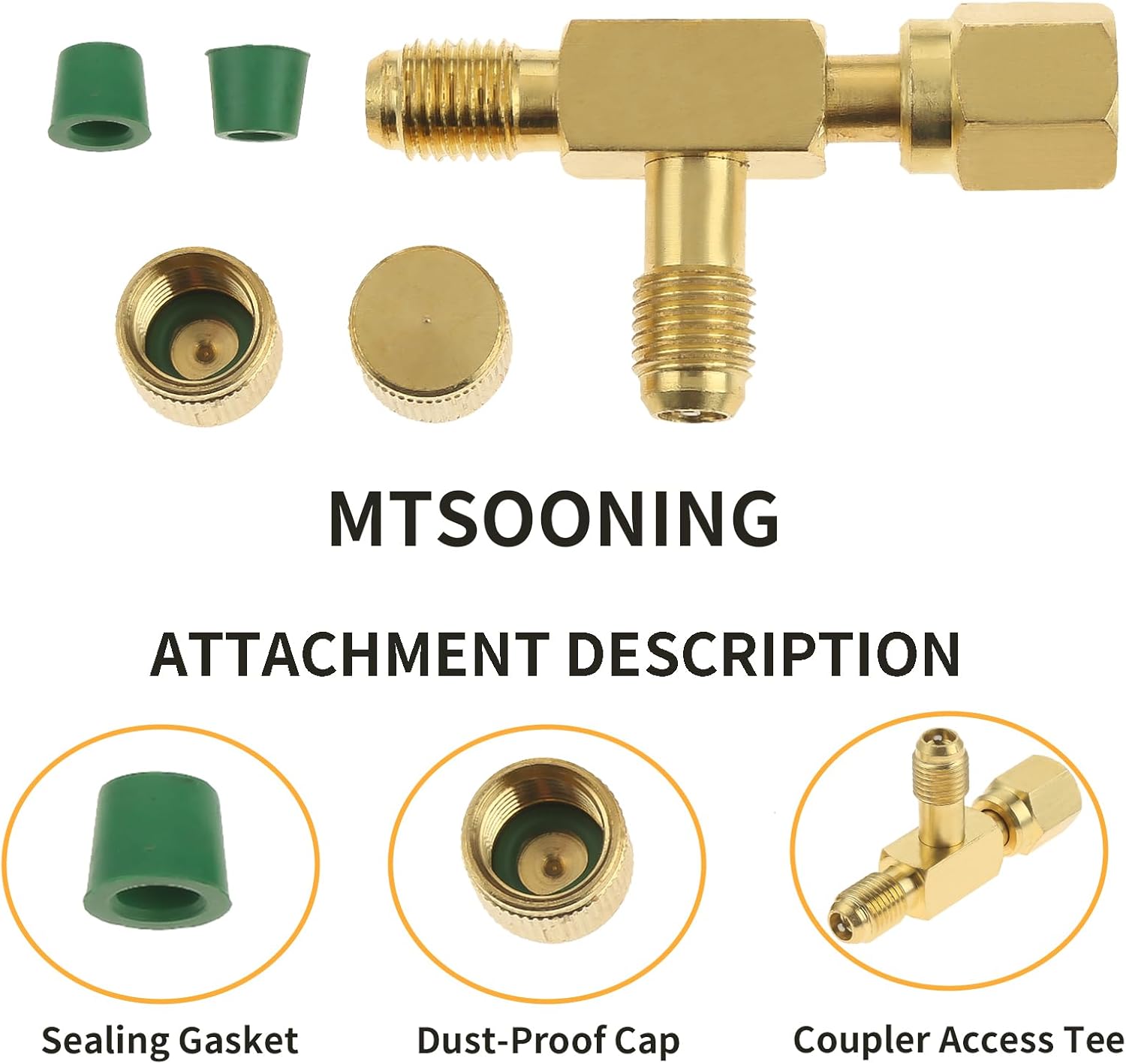 2PCS HVAC Quick Connect Vacuum Tee Adapters - 1/4" Core Valves with Swivel 5 2PCS HVAC Quick Connect Vacuum Tee Adapters - 1/4" Core Valves with Swivel - Image 5