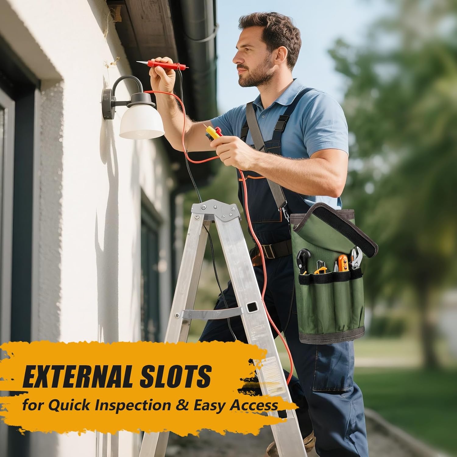 Heavy Duty Tool Roll Bag: Portable Organizer w/ Pouches for Mechanics, Green 6 Heavy Duty Tool Roll Bag: Portable Organizer w/ Pouches for Mechanics, Green - Image 6