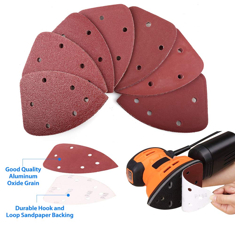 LotFancy 70PCS Triangle Sanding Pads for Ryobi Detail Palm Sander Kit 3 LotFancy 70PCS Triangle Sanding Pads for Ryobi Detail Palm Sander Kit - Image 3