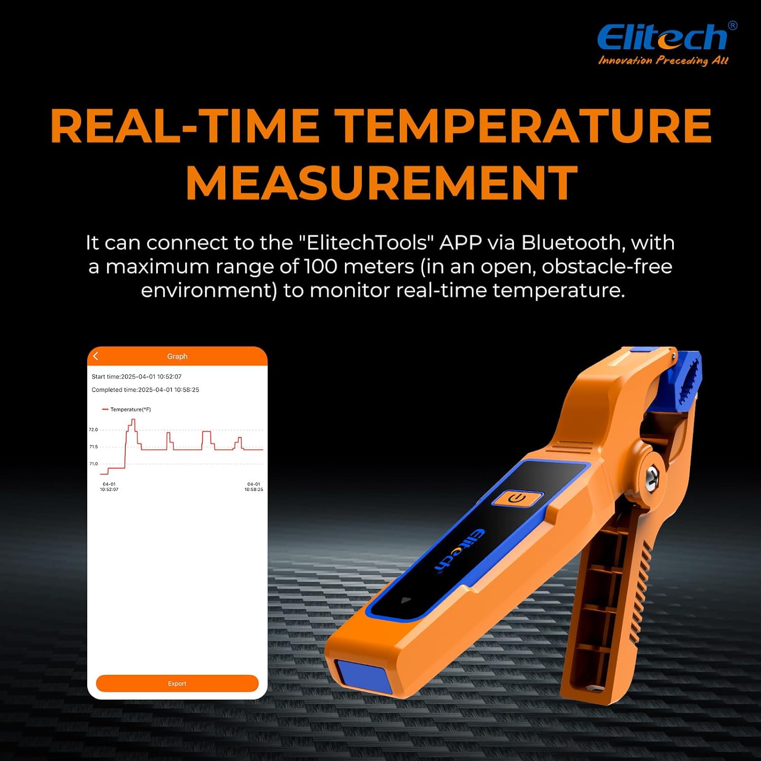Elitech IPT-01: Bluetooth T-Type Thermometer Clamp with HVAC Data Logging 3 Elitech IPT-01: Bluetooth T-Type Thermometer Clamp with HVAC Data Logging - Image 3