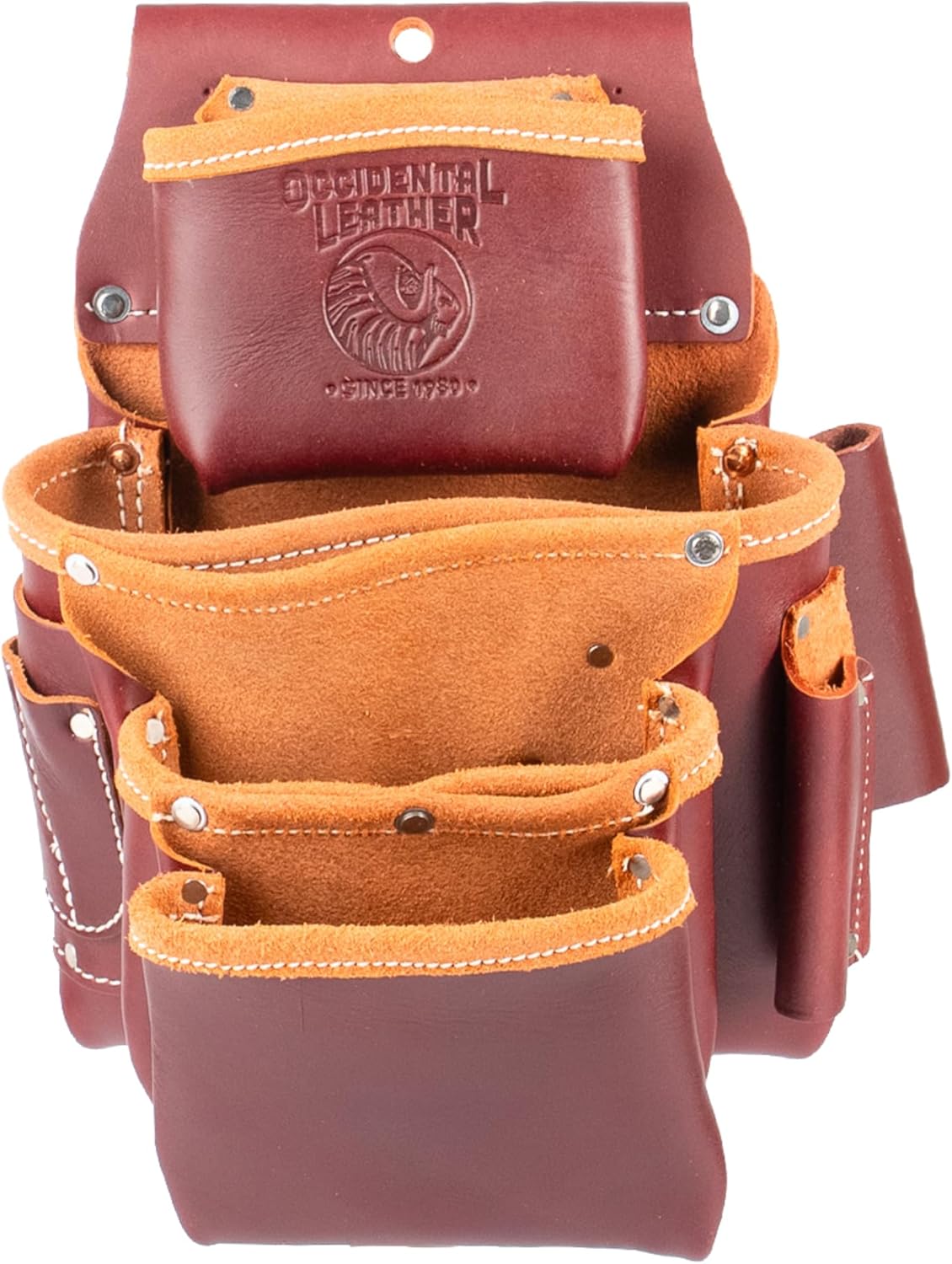 Pro Leather Tool Bag: 10 Pockets, USA-Made Heavy-Duty Work Gear 1 Occidental Leather 4 Pouch Pro Fastener Bag - 10 Pockets & Tool Holders - Made in USA