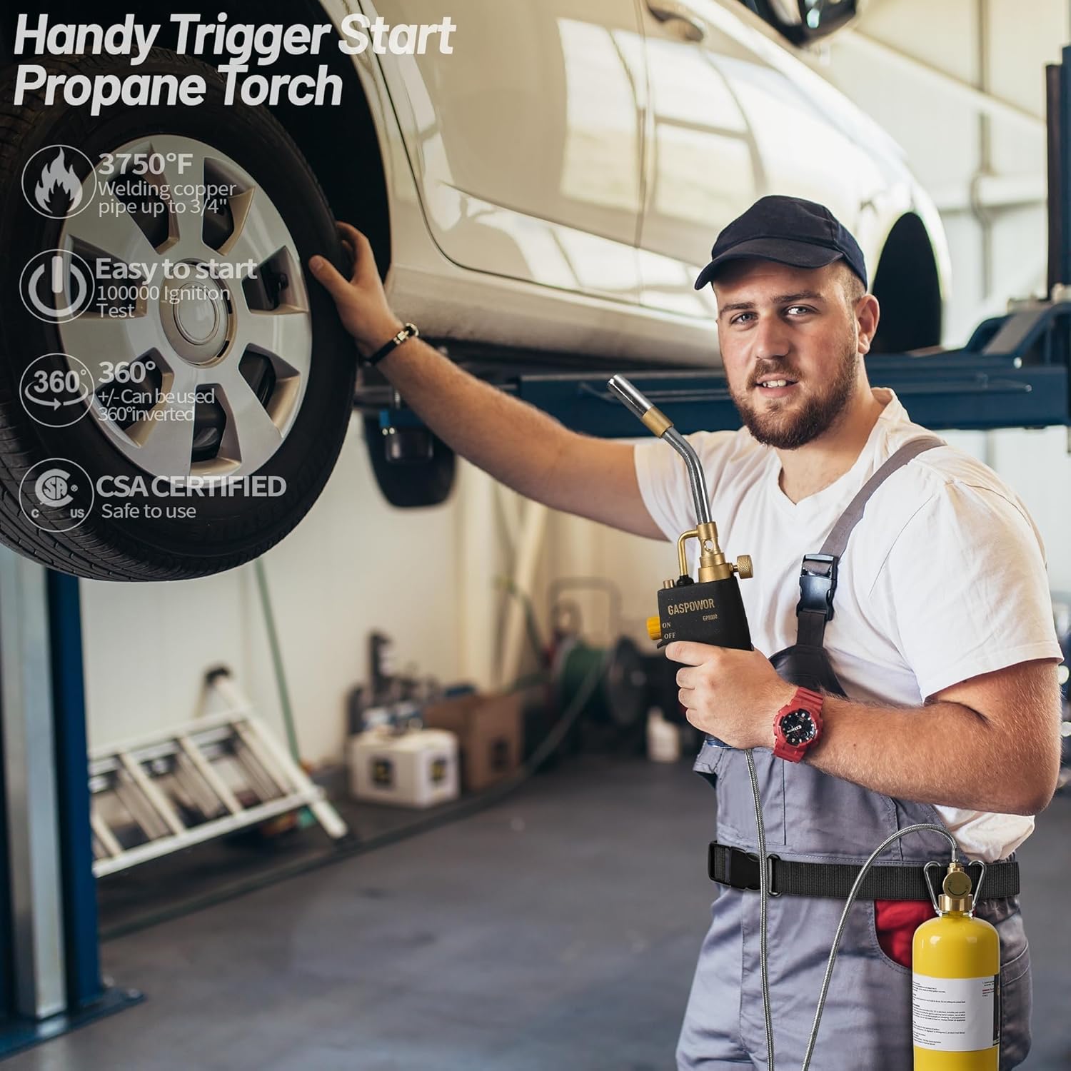 Professional Propane Torch Head w/ Hose - MAPP Gas Welding Torch Lighter 2 Professional Propane Torch Head w/ Hose - MAPP Gas Welding Torch Lighter - Image 2