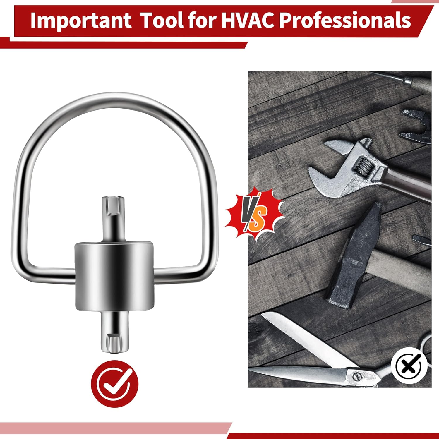 HVAC Universal Refrigerant Cap Key | 1/4" Multi Tool for 410A R22 Safety Caps 4 HVAC Universal Refrigerant Cap Key | 1/4" Multi Tool for 410A R22 Safety Caps - Image 4