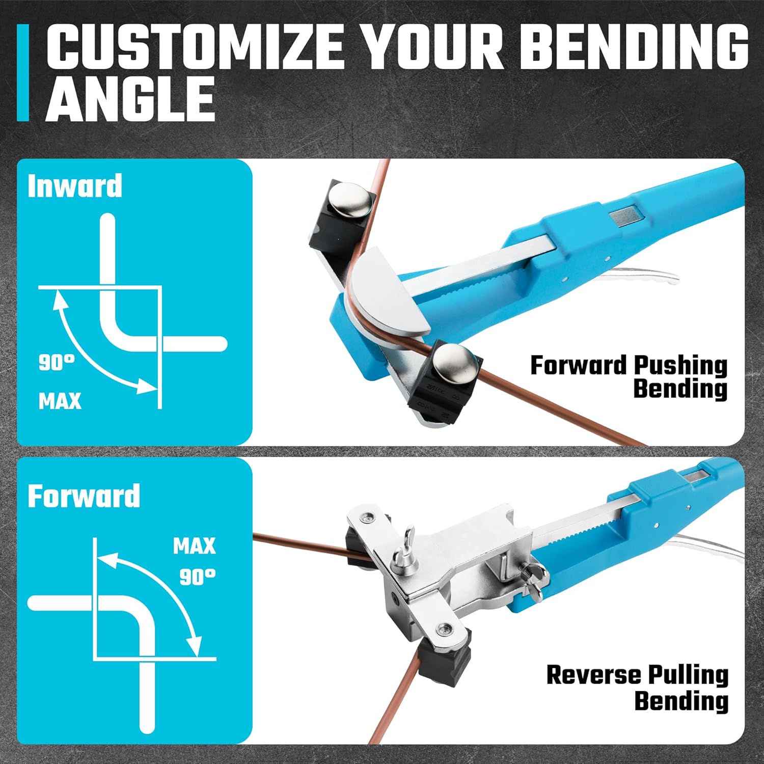 Professional Tube Bender Set: HVAC 1/4-7/8" Ratcheting Pipe Bending Tool Kit 5 Professional Tube Bender Set: HVAC 1/4-7/8" Ratcheting Pipe Bending Tool Kit - Image 5