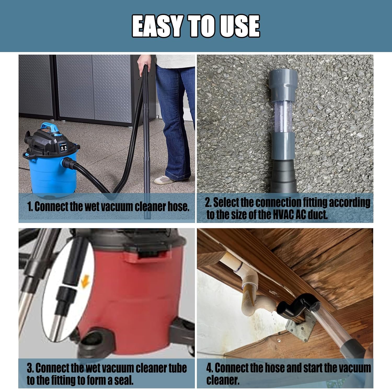 Universal HVAC AC Drain Line Cleaner Vacuum Adapter - Unclog & Evacuate Pipes 7 Universal HVAC AC Drain Line Cleaner Vacuum Adapter - Unclog & Evacuate Pipes - Image 7