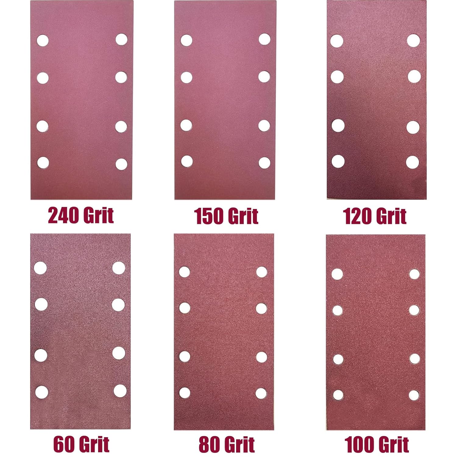 Premium Sanding Sheets 60pk 1/3 Orbital Sander 6 Grits Wood Metal Paint DIY 2 Premium Sanding Sheets 60pk 1/3 Orbital Sander 6 Grits Wood Metal Paint DIY - Image 2