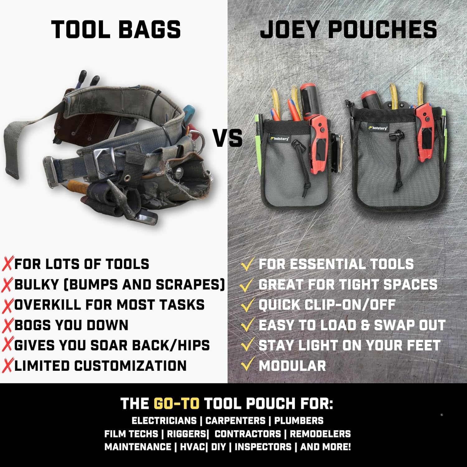 Joey Pouch Pro: Heavy-Duty Tool Belt Bag for Professional Tradesmen & Contractors 8 Joey Pouch Pro: Heavy-Duty Tool Belt Bag for Professional Tradesmen & Contractors - Image 8