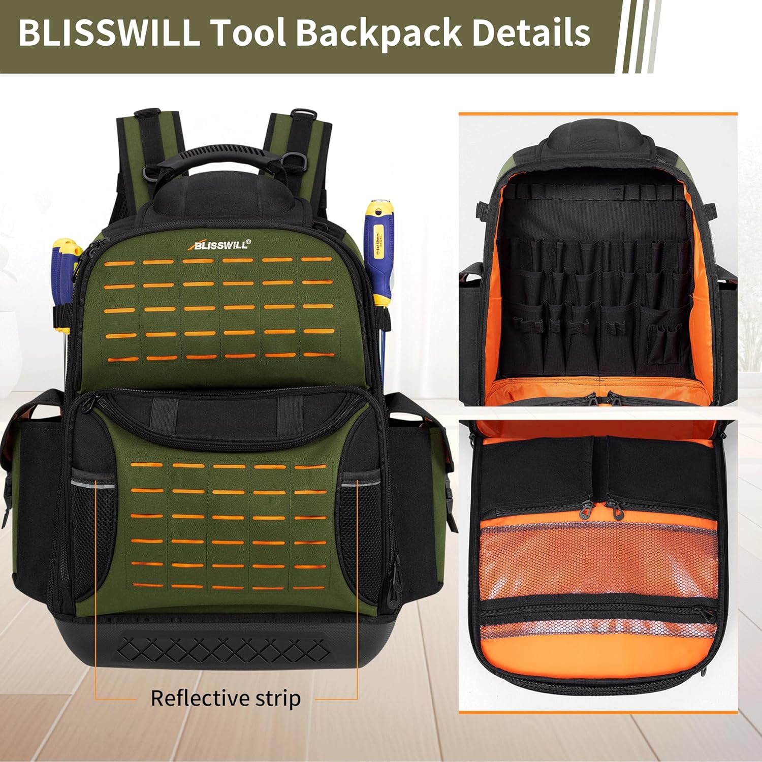 Ultimate Pro Tool Backpack: 62 Pockets Waterproof Heavy Duty Electrician Bag 7 Ultimate Pro Tool Backpack: 62 Pockets Waterproof Heavy Duty Electrician Bag - Image 7