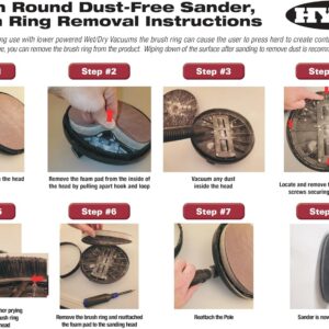 Hyde Dust-Free Wall Sander Kit | 9″ Pivoting Head & Extension Pole