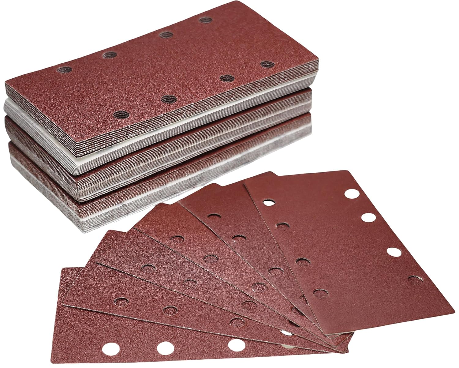 Premium Sanding Sheets 60pk 1/3 Orbital Sander 6 Grits Wood Metal Paint DIY 1 sander tool 1/3 sheet