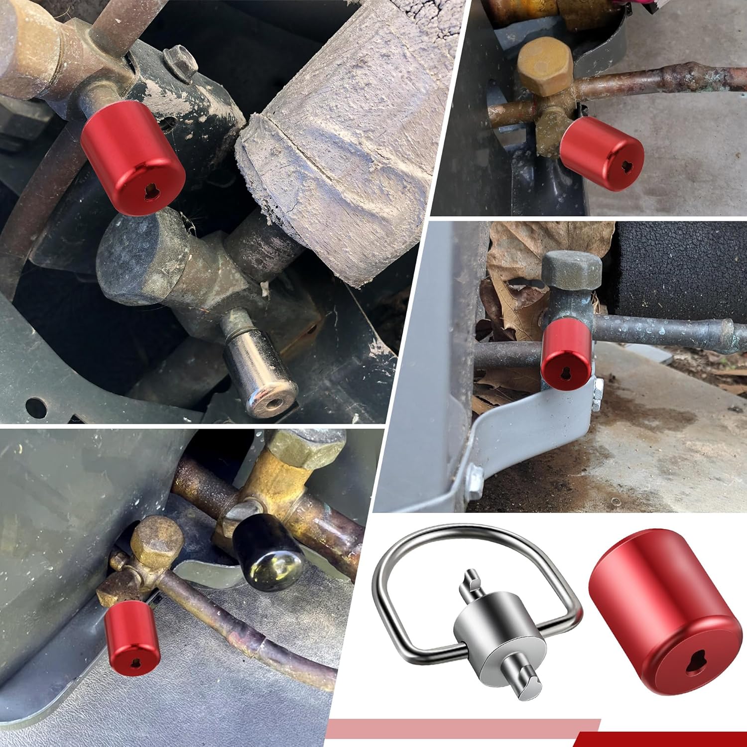 HVAC Universal Refrigerant Cap Key | 1/4" Multi Tool for 410A R22 Safety Caps 5 HVAC Universal Refrigerant Cap Key | 1/4" Multi Tool for 410A R22 Safety Caps - Image 5