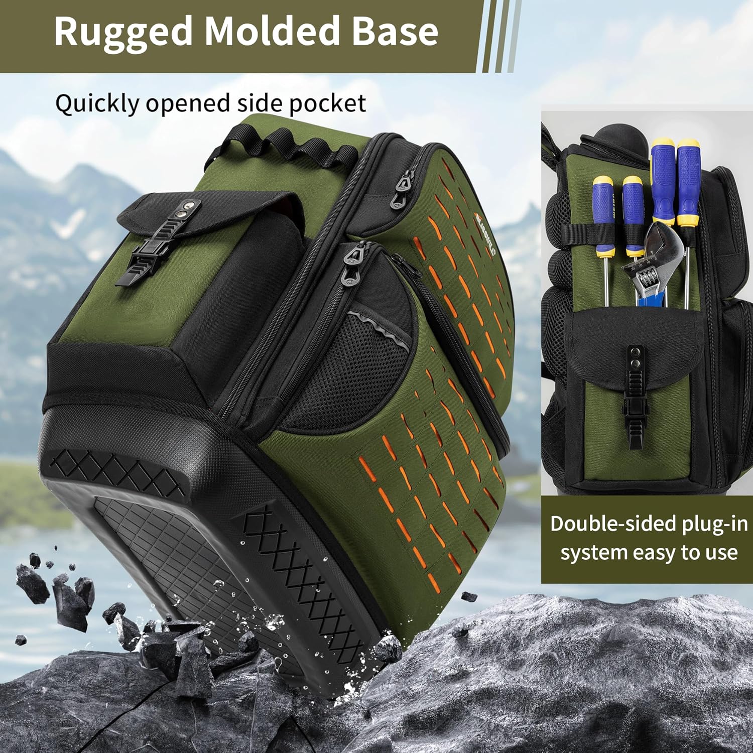 Ultimate Pro Tool Backpack: 62 Pockets Waterproof Heavy Duty Electrician Bag 5 Ultimate Pro Tool Backpack: 62 Pockets Waterproof Heavy Duty Electrician Bag - Image 5