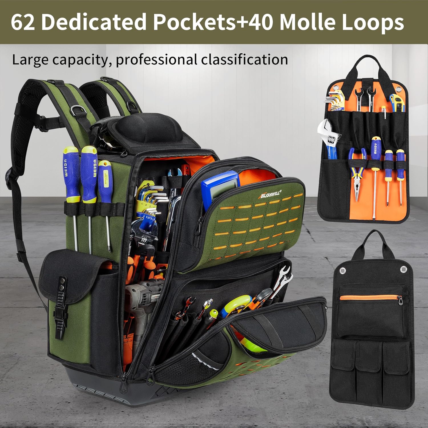 Ultimate Pro Tool Backpack: 62 Pockets Waterproof Heavy Duty Electrician Bag 4 Ultimate Pro Tool Backpack: 62 Pockets Waterproof Heavy Duty Electrician Bag - Image 4