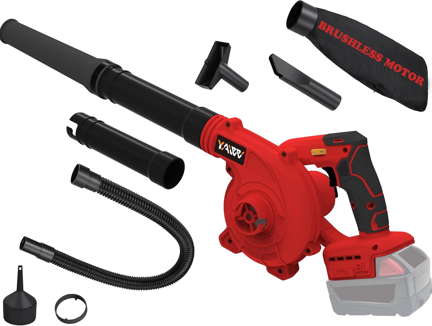 Milwaukee M18 Cordless Leaf Blower 180 MPH Brushless Electric Job Site Air Blower Vacuum 1 Cordless Leaf Blower for Milwaukee M18 Battery,Electric Jobsite Air Blower with Brushless Motor,6 Variable Speed Up to 180MPH,2-in-1 Handle Electric Blower and Vacuum Cleaner(Battery Not Included)