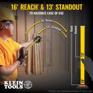 Klein Tools 35ft Magnetic Measuring Tape | Heavy-Duty Double-Hook Nylon Blade