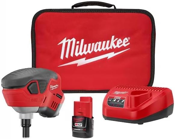 Milwaukee M12 Cordless Palm Nailer Kit 2458-21 - Compact 1-3/8" Professional Nailer 1 Milwaukee Electric Tool 2458-21 Cordless Nailer Kit, 1-3-1/2"