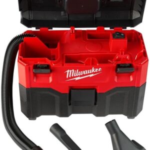 Milwaukee M18 2 Gal. 18-Volt Lithium-ion Cordless Wet/Dry Vacuum (Tool-Only), 2.8 Amp Motor, Lightweight, Tool-Box Style for Effortless Transport and Storage
